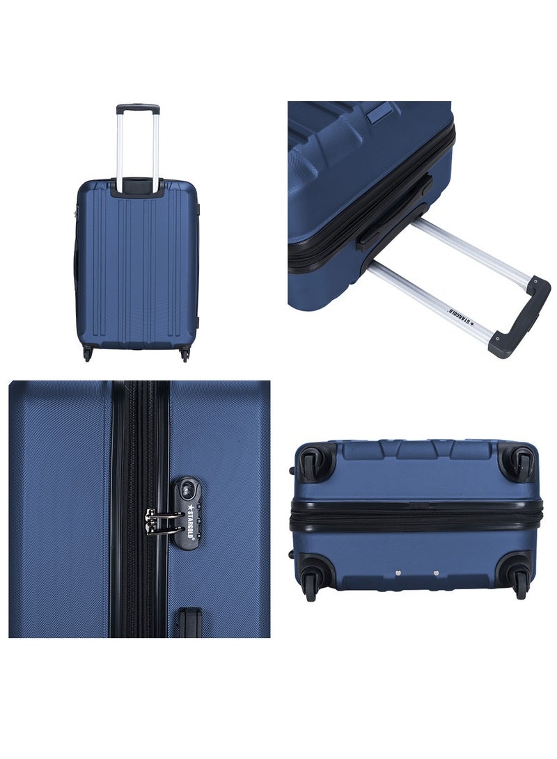 4 Pack Of Hardside Spinner Number Locked Luggage Trolley