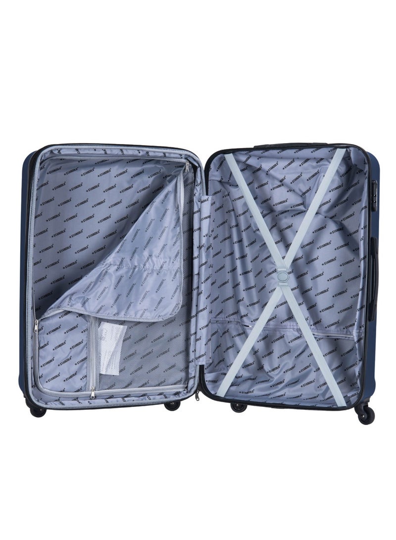 4 Pack Of Hardside Spinner Number Locked Luggage Trolley