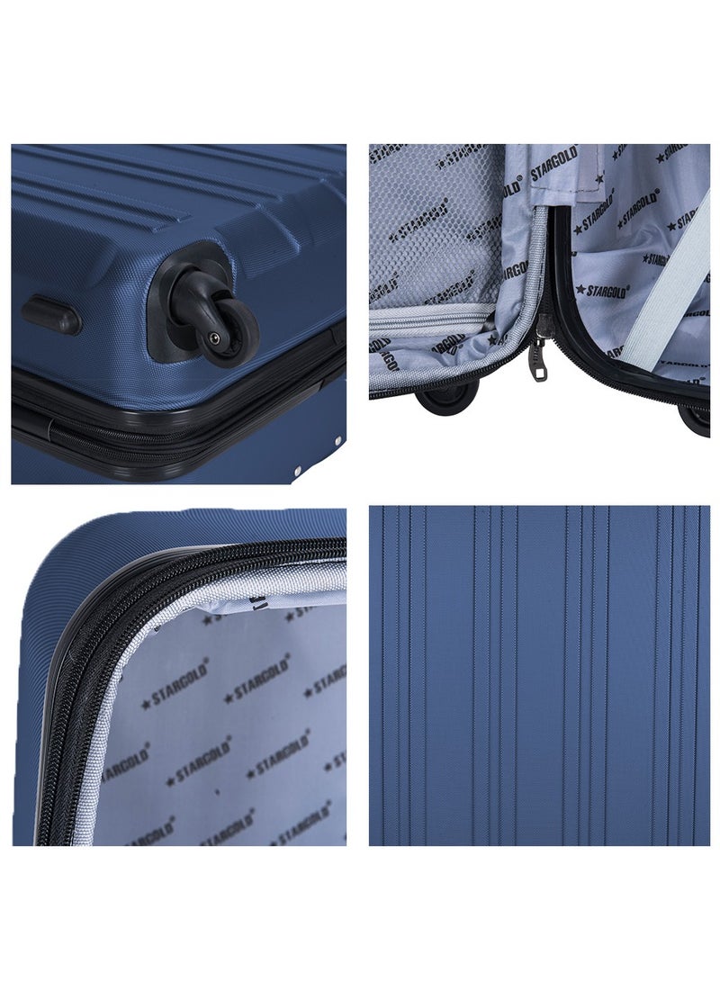 4 Pack Of Hardside Spinner Number Locked Luggage Trolley