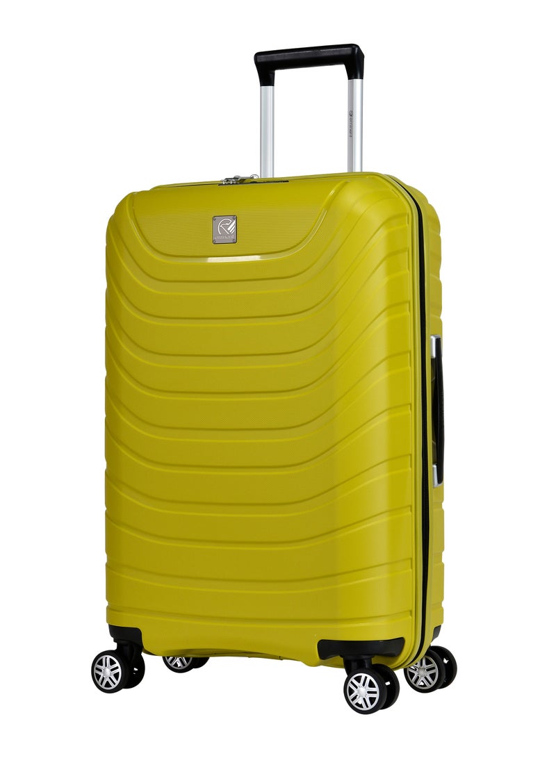 Knight Hard Case Travel Bag Luggage Trolley Polypropylene Lightweight Suitcase 4 Quiet Double Spinner Wheels With Tsa Lock B0011 Chartreuse
