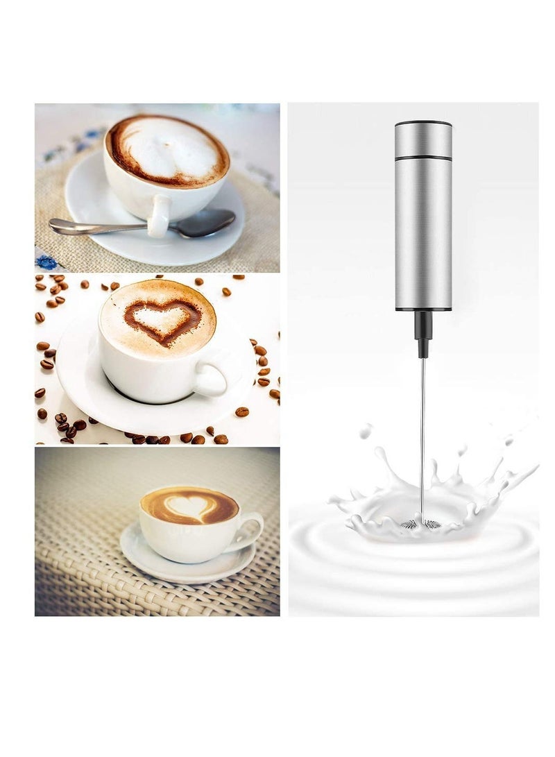 Milk Frother, Handheld Foam Maker, Portable Drink Mixer Stainless Steel