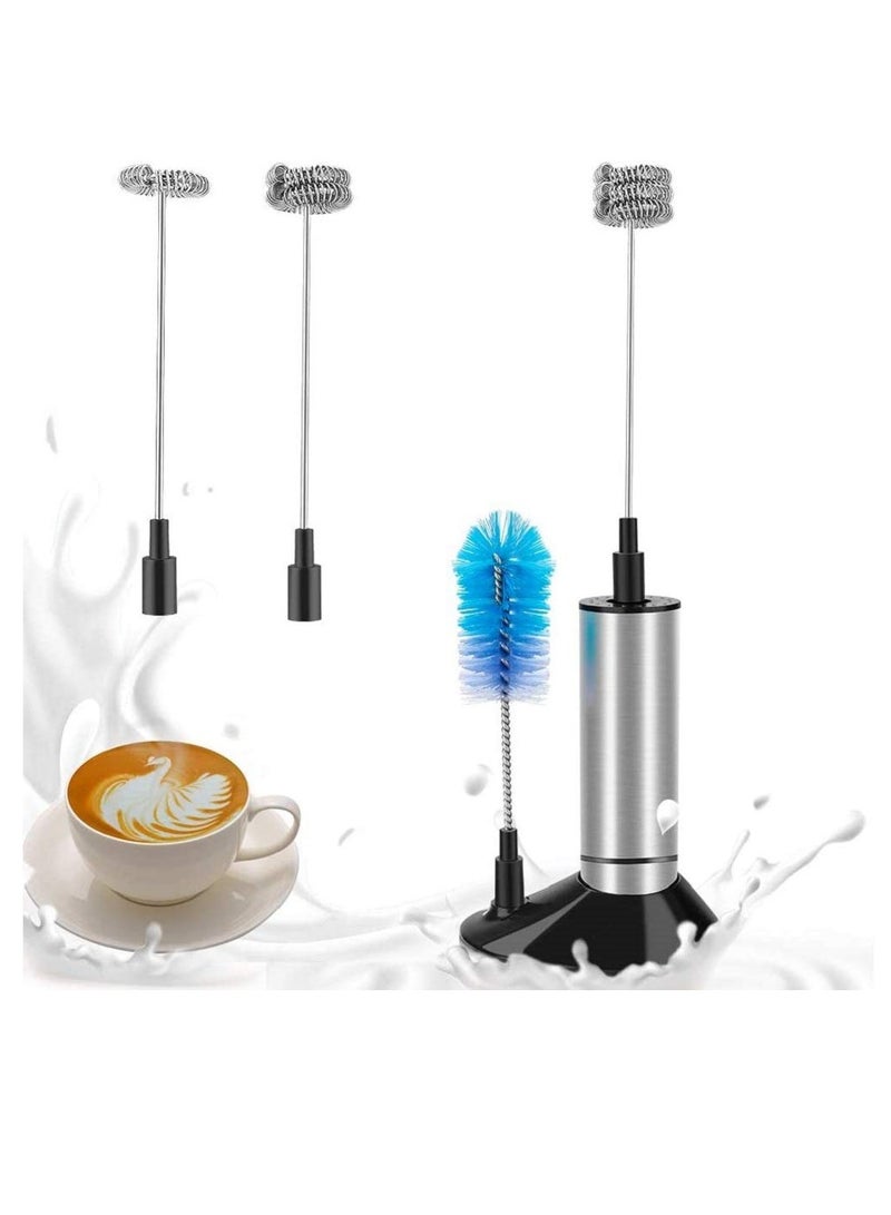 Milk Frother, Handheld Foam Maker, Portable Drink Mixer Stainless Steel