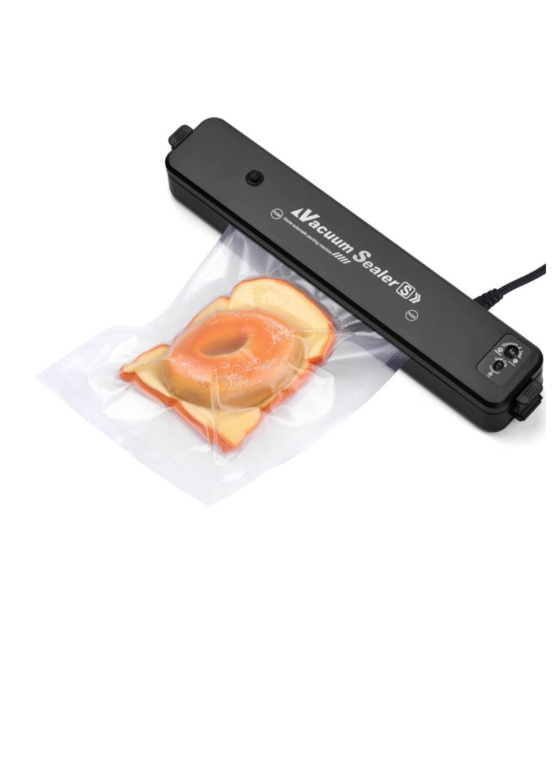 Food Vacuum Sealer Machine, Dry Moist Food Saver, Automatic Food Sealer with 10 Vacuum Bags Fresh Keeping Food Sealing, Perfect for Meat, Vegetables, Fruits, Snacks