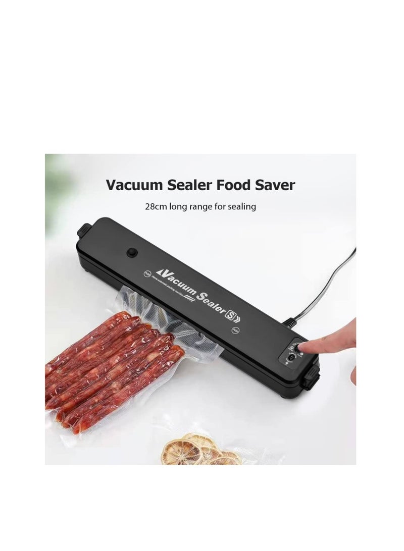 Food Vacuum Sealer Machine, Dry Moist Food Saver, Automatic Food Sealer with 10 Vacuum Bags Fresh Keeping Food Sealing, Perfect for Meat, Vegetables, Fruits, Snacks