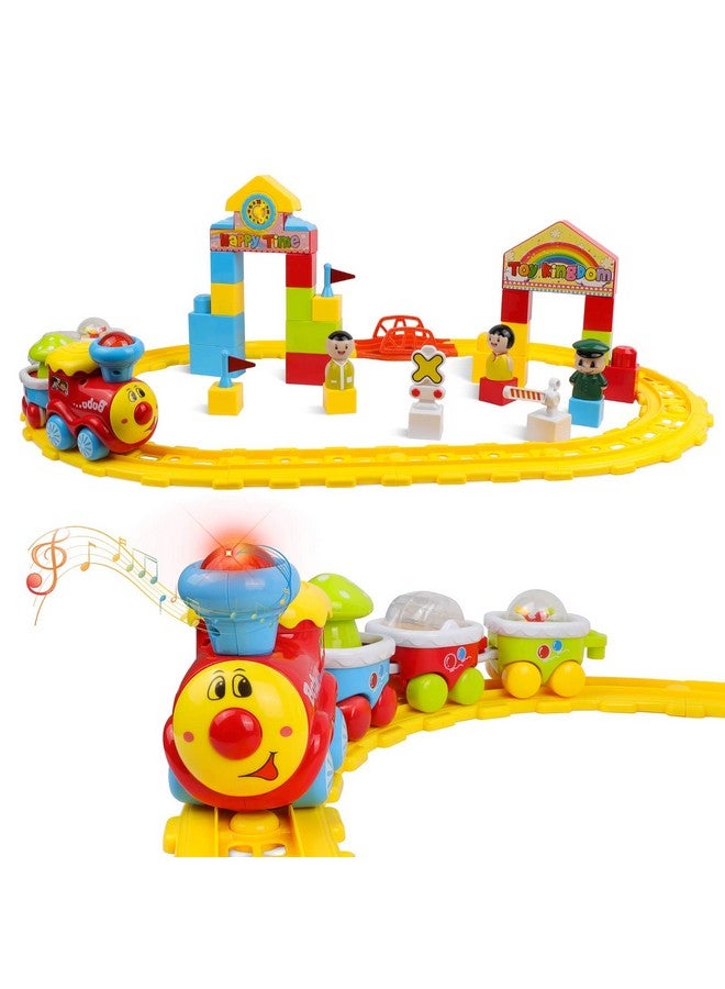 Baby Toys Train Setmusical Electric Train With Tracks Building Blockstoddler Train Educational Preschool Learning Gift For 12 18 Month 1 2 3 4 5 Year Old Boys Girlscars Toy For Kids Birthday