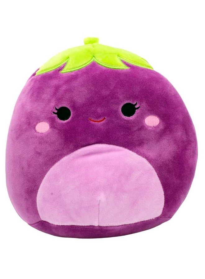 Official Kellytoy Plush Squishy Soft 8 Inch Fruits And Vegetables Squad Glena Eggplant