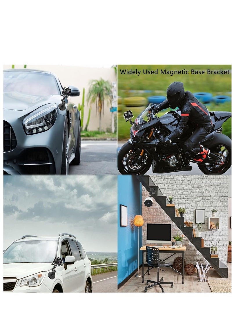 Magnetic Camera Mount Compatible with Hero 12/11/10/9/8, AKASO EK7000 Brave 4, DJI Osmo, Insta360 X3 Action Camera with a 1/4