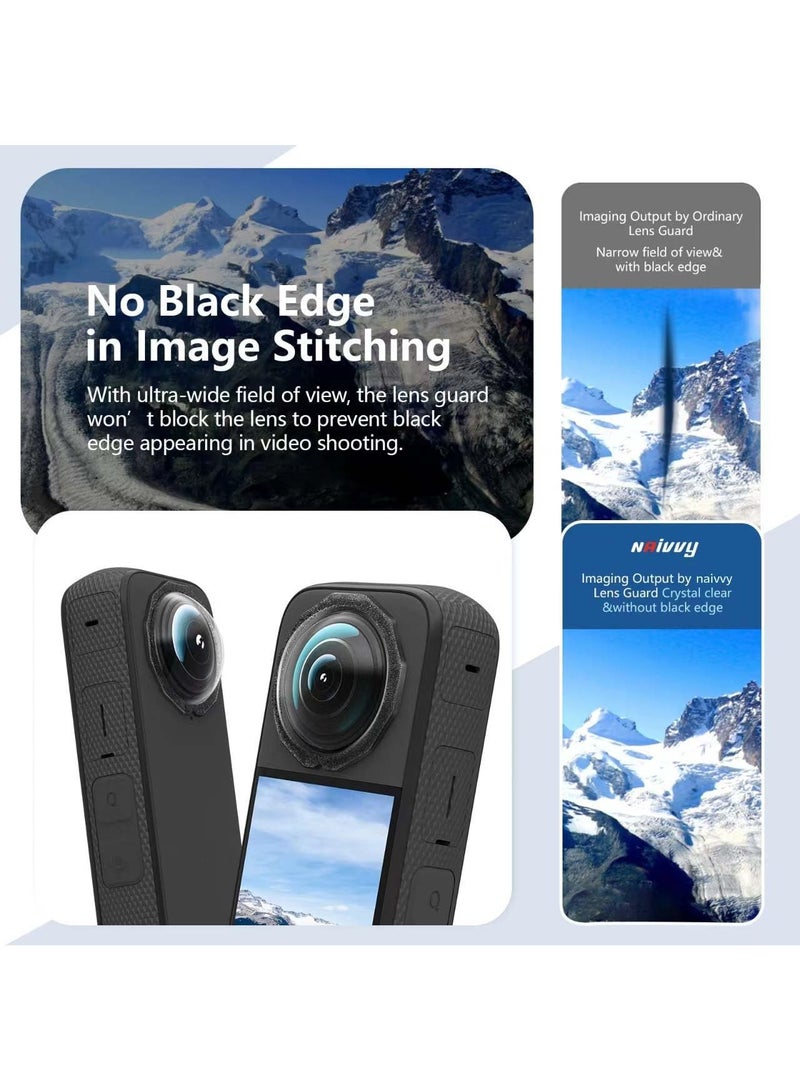 Adhesive Lens Cover for insta360 x3, PMMA high Toughness Material Panoramic Lens Protection