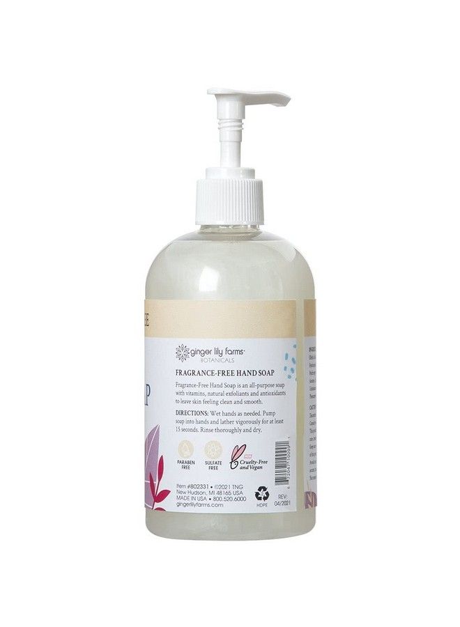 Botanicals Allpurpose Liquid Hand Soap 100% Vegan & Crueltyfree Fragrancefree 12 Fl Oz (Pack Of 6)