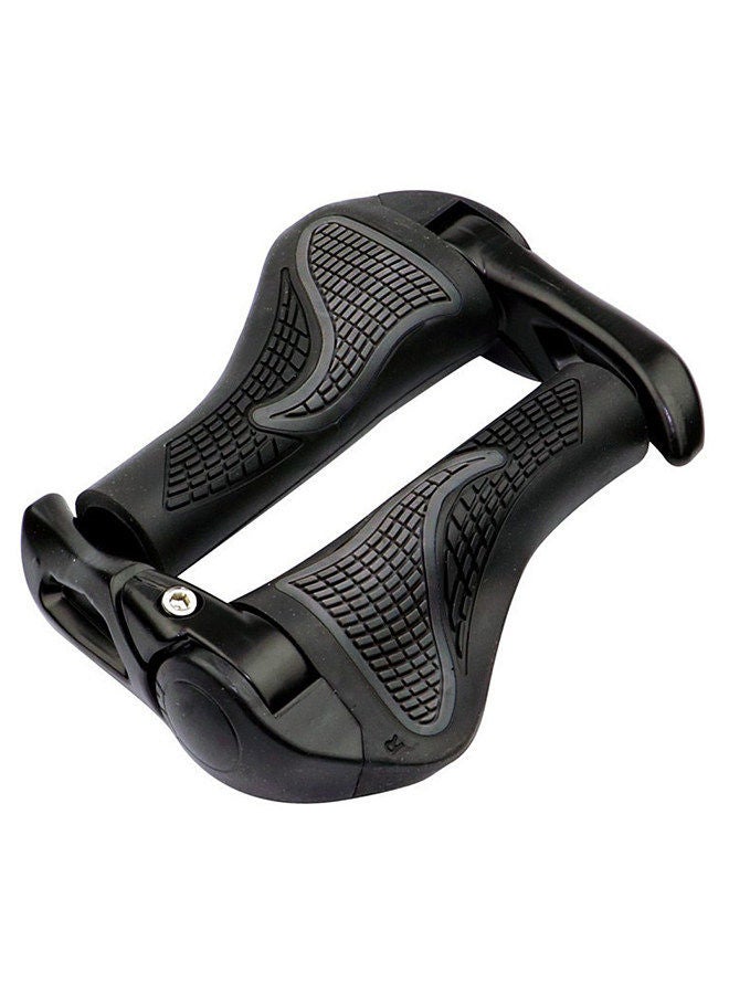 Bicycle Handlebar Grips Aluminum Alloy Rubber Locking Clamps