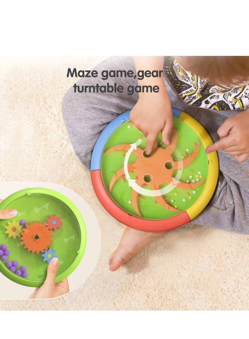 Baby Musical Electronic Drum Toy, 3-in-1 Activity Cube Toys, Instrument and Sensory Toy Gift for Toddlers, Boys, Girls, 6-12 Months Up