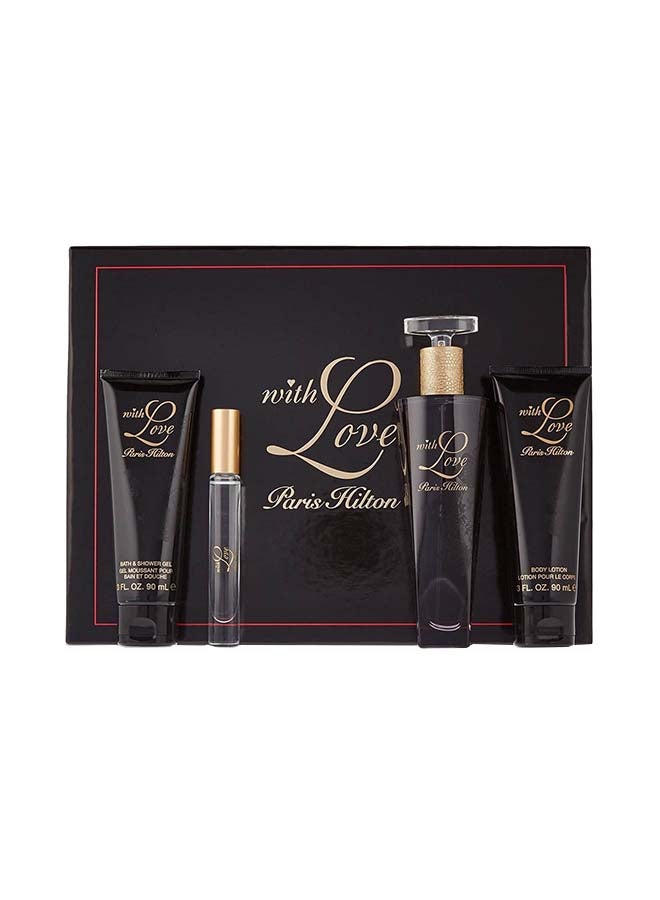 With Love Set of 4- Edp + Roll-On+ Body Lotion+ Shower Gel 286ml