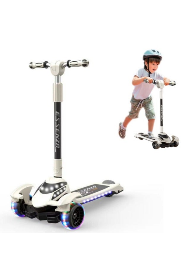 Scooter for Kids,Kids Balance Bike with 3 Wheels with Foldable & Height Adjustable Handle for Boy Girl Age 3-18 Year,Lean to Steer,Non-Slip Deck,Scooter for Toddler with LED Light Wheel and Music