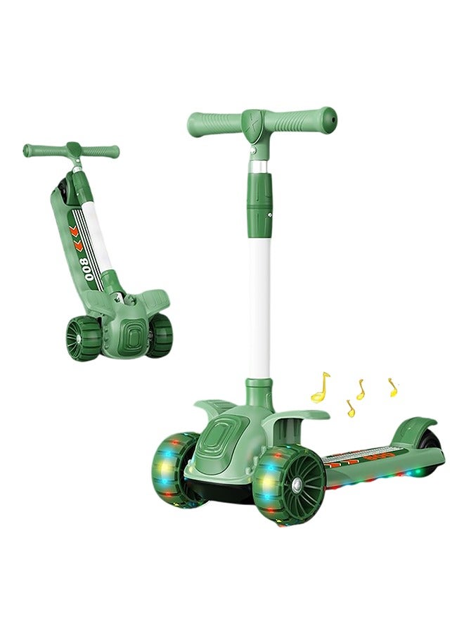 Scooter for Kids,3 Wheel Kid Scooter with Foldable & Height Adjustable Handle for Boy Girl Age 3-14 Year,Lean to Steer,Non-Slip Deck,Scooter for Toddler with LED Light Wheel and Music