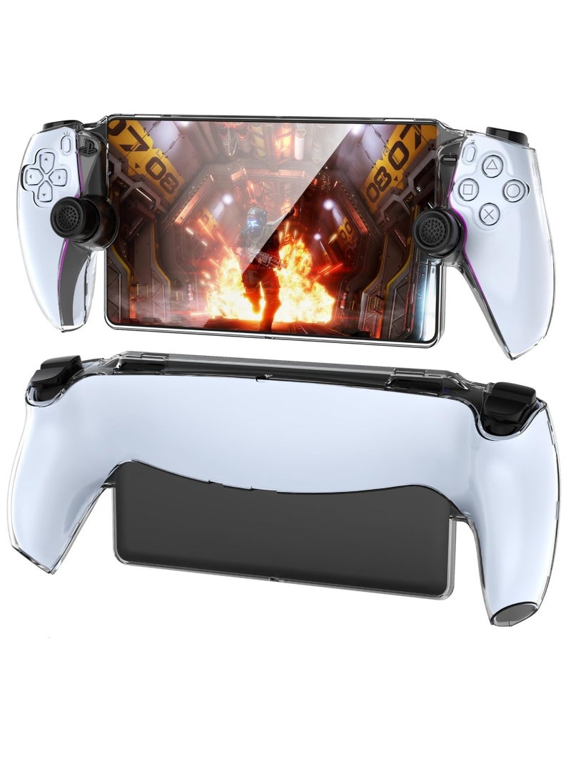 Cover Case for Playstation Portal, for PS5 Portal Protective Case with Ergonomic Grip for Playstation Portal Remote Player, Scratch Resistant Anti - Fingerprint Crystal Clear