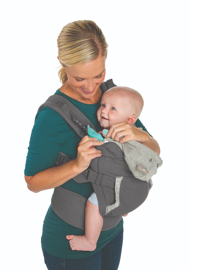 Cuddle Up Ergonomic Hoodie Baby Carrier One Size Carries Children From 5.4 - 18.1 kg - Black Grey