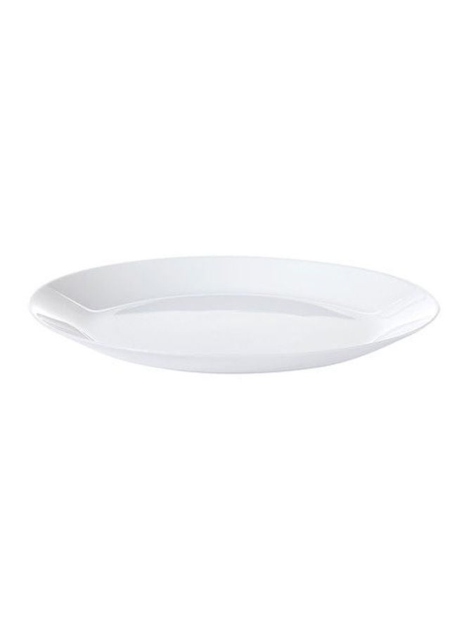 French Tempered Glass Plates Set Of 6 White 25cm