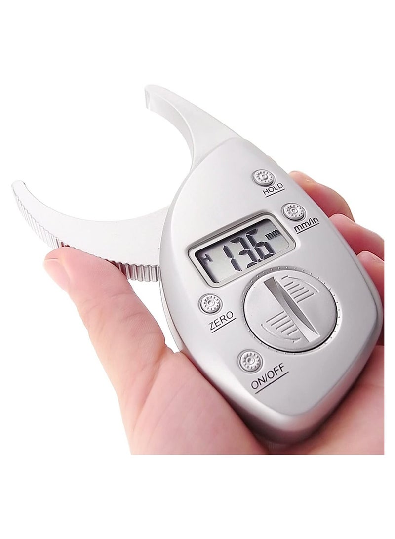 Electronic Digital Display Fat Caliper, Body Fat Clip, Skin Fold Thickness Measuring Instrument, Sebum Clip, Body Fat Rate, Fat Clamp, Athletic Women/Men Body Tools Monitoring Home Use