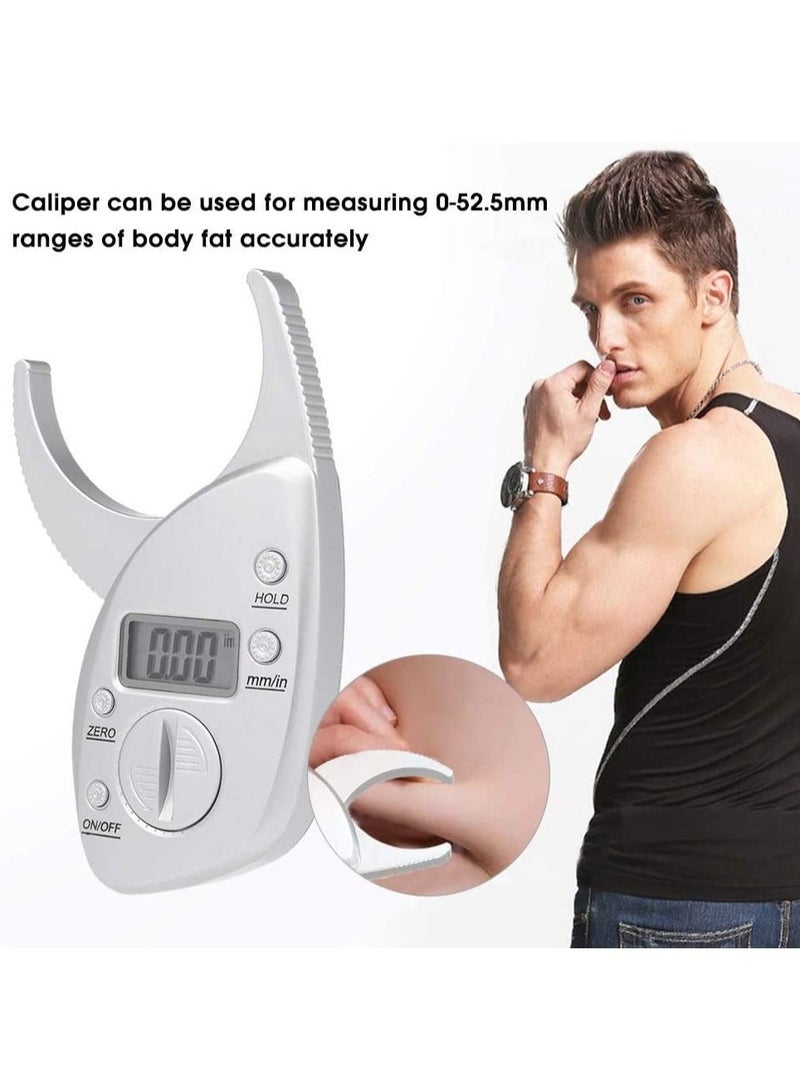 Electronic Digital Display Fat Caliper, Body Fat Clip, Skin Fold Thickness Measuring Instrument, Sebum Clip, Body Fat Rate, Fat Clamp, Athletic Women/Men Body Tools Monitoring Home Use