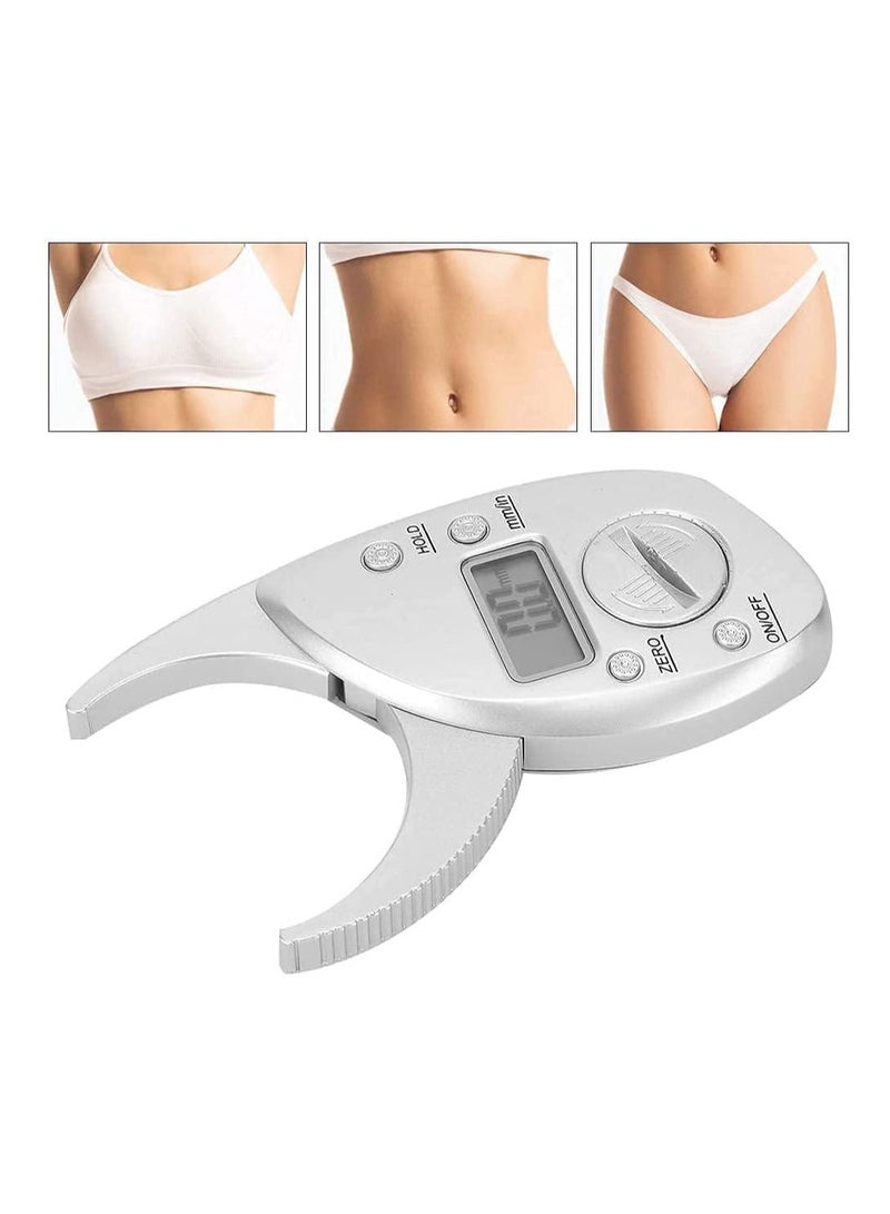 Electronic Digital Display Fat Caliper, Body Fat Clip, Skin Fold Thickness Measuring Instrument, Sebum Clip, Body Fat Rate, Fat Clamp, Athletic Women/Men Body Tools Monitoring Home Use