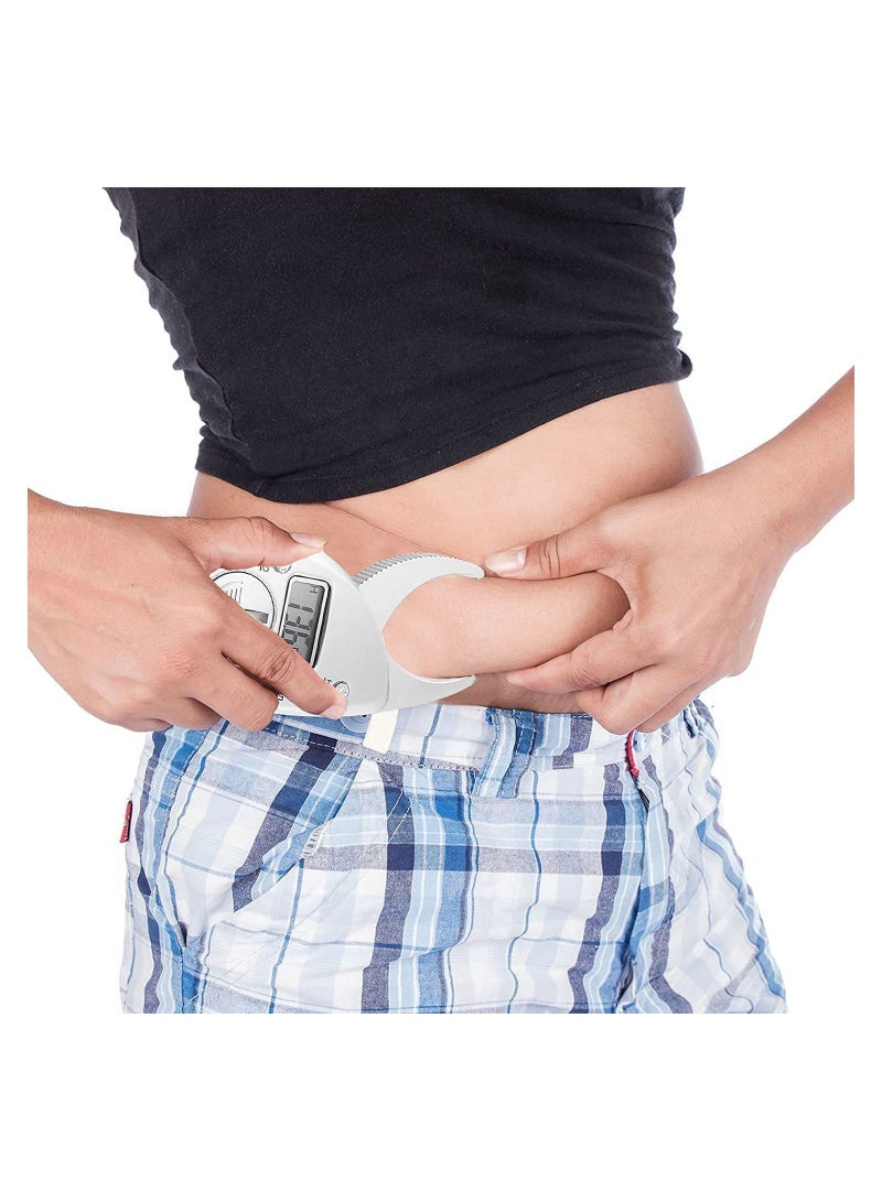 Electronic Digital Display Fat Caliper, Body Fat Clip, Skin Fold Thickness Measuring Instrument, Sebum Clip, Body Fat Rate, Fat Clamp, Athletic Women/Men Body Tools Monitoring Home Use