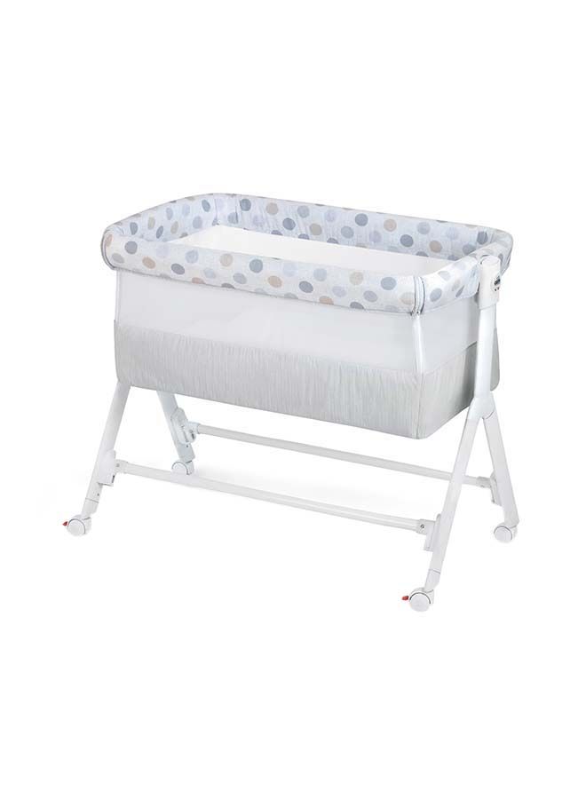 Sempreconte Baby Co Bed Cradle, Baby Cot, Rocking Cradle, Convertible, Foldable,  Essential Sleeping Portable, Crib, Bedside - Grey Polka Dot