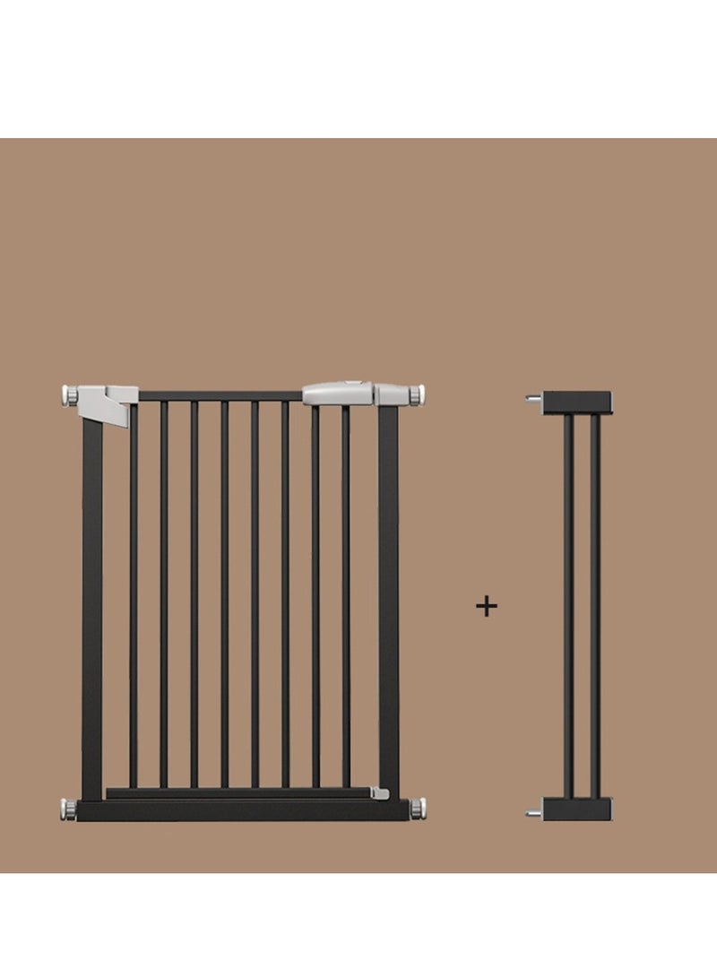 Auto Close Baby Safety Gate  Extra Tall Wide Baby Child Gate Easy Walk Thru Pet Dog Gate for House Doorway Staircases Indoor Auto Close Safety Baby Gate（Black）