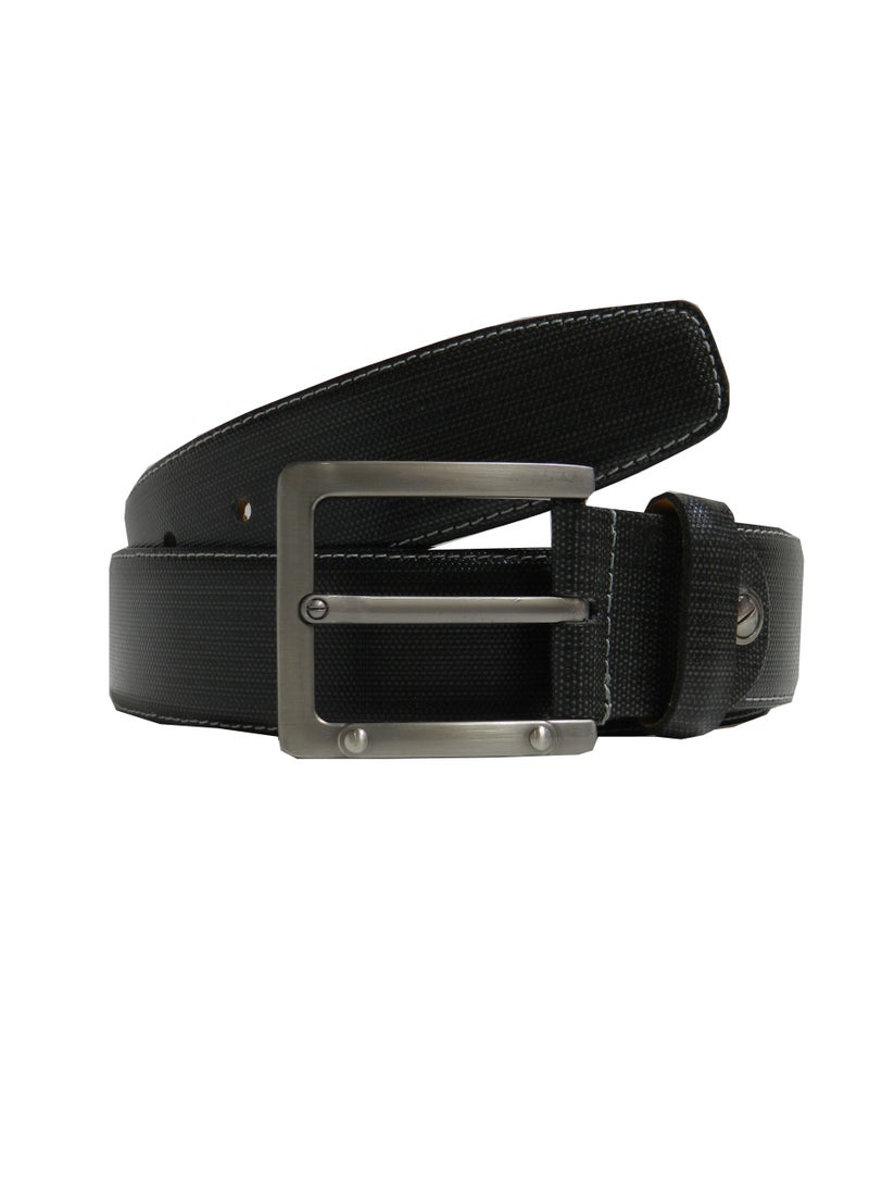 GENUINE LEATHER 40 MM CASUAL JEANCE BELT FOR MENS IN BLACK