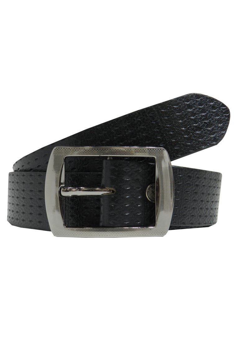 GENUINE LEATHER 40 MM CASUAL JEANCE BELT FOR MENS IN BLACK