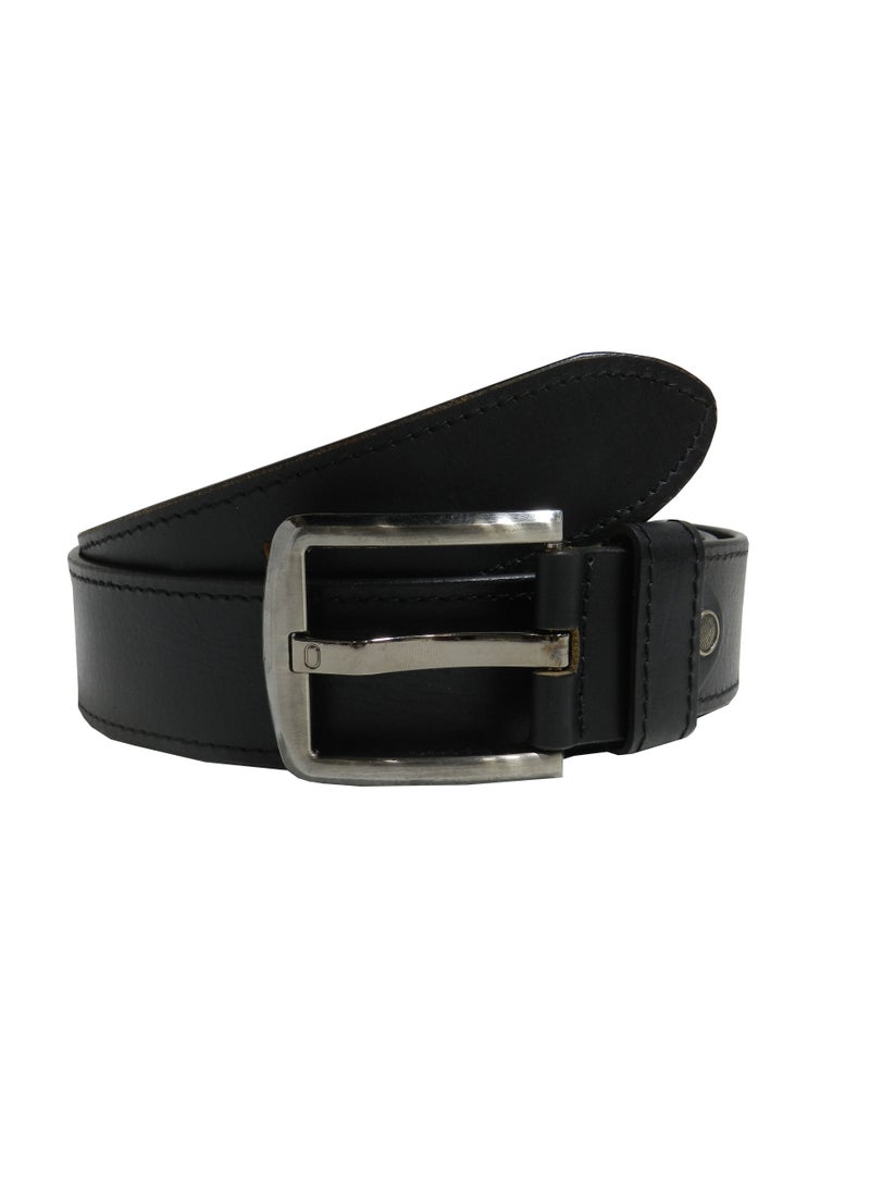 GENUINE LEATHER 45 MM CASUAL JEANCE BELT FOR MENS IN BLACK
