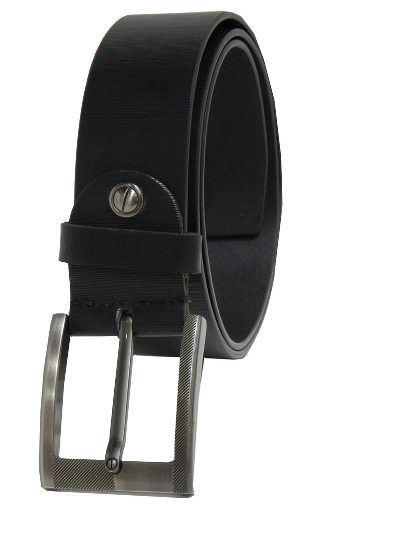 GENUINE LEATHER 40 MM FORMAL AND CASUAL BLACK BELT FOR MENS