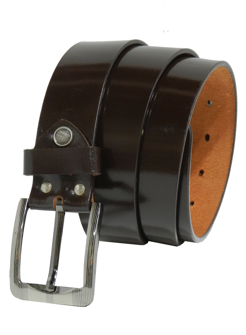 GENUINE LEATHER 40MM FORMAL AND CASUAL BROWN BELT FOR MENS