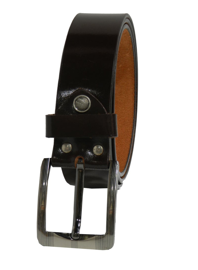 GENUINE LEATHER 40MM FORMAL AND CASUAL BROWN BELT FOR MENS