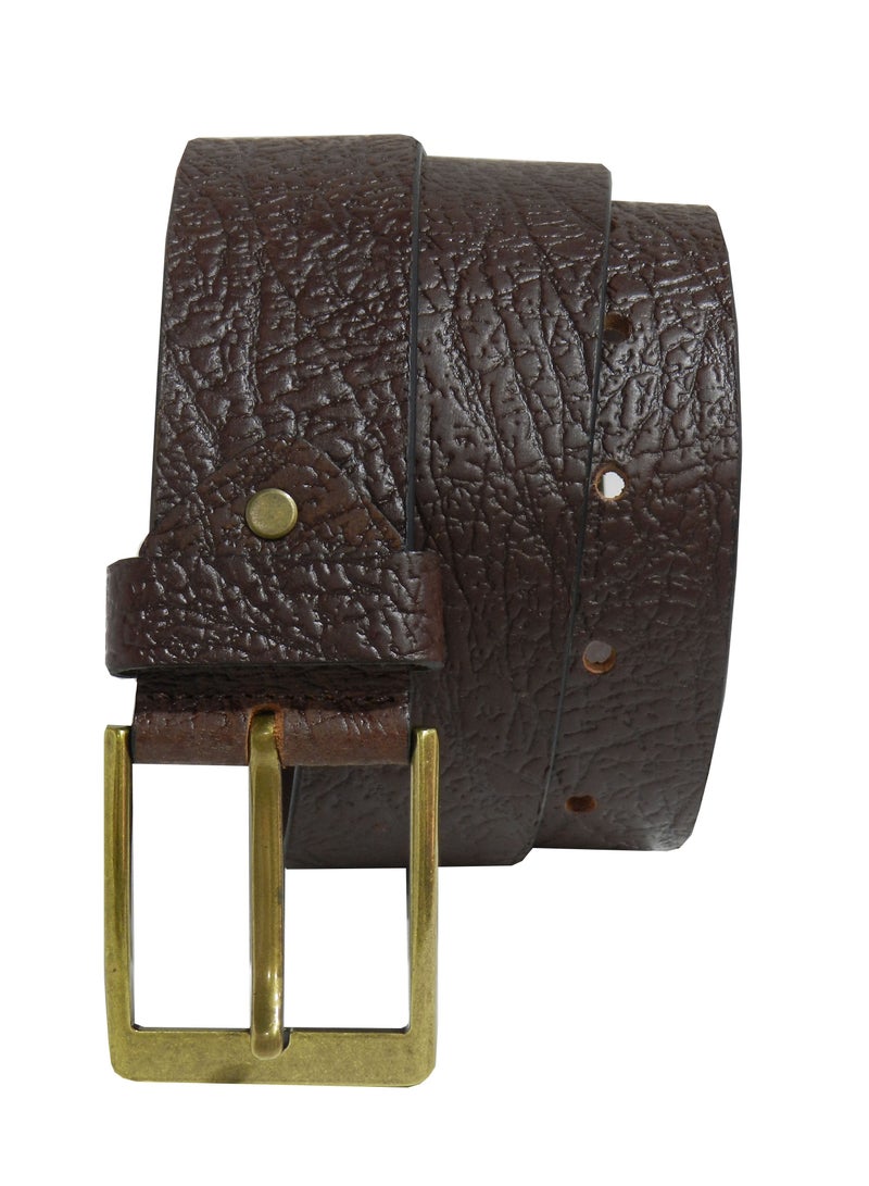 GENUINE LEATHER 45 MM CASUAL JEANCE BELT FOR MENS IN BROWN