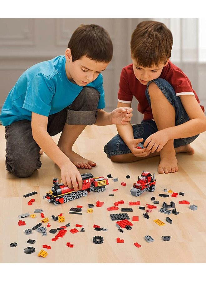 3 In 1 Toy Building Set, Boy Train Building Set, Creative Stem Toys For Kids, Train Tractor Motorcycle Blocks, Creative Kids Gifts