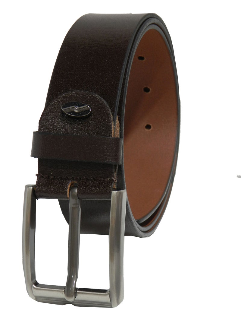 GENUINE LEATHER 40MM FORMAL AND  AND CASUAL BROWN BELT FOR MENS