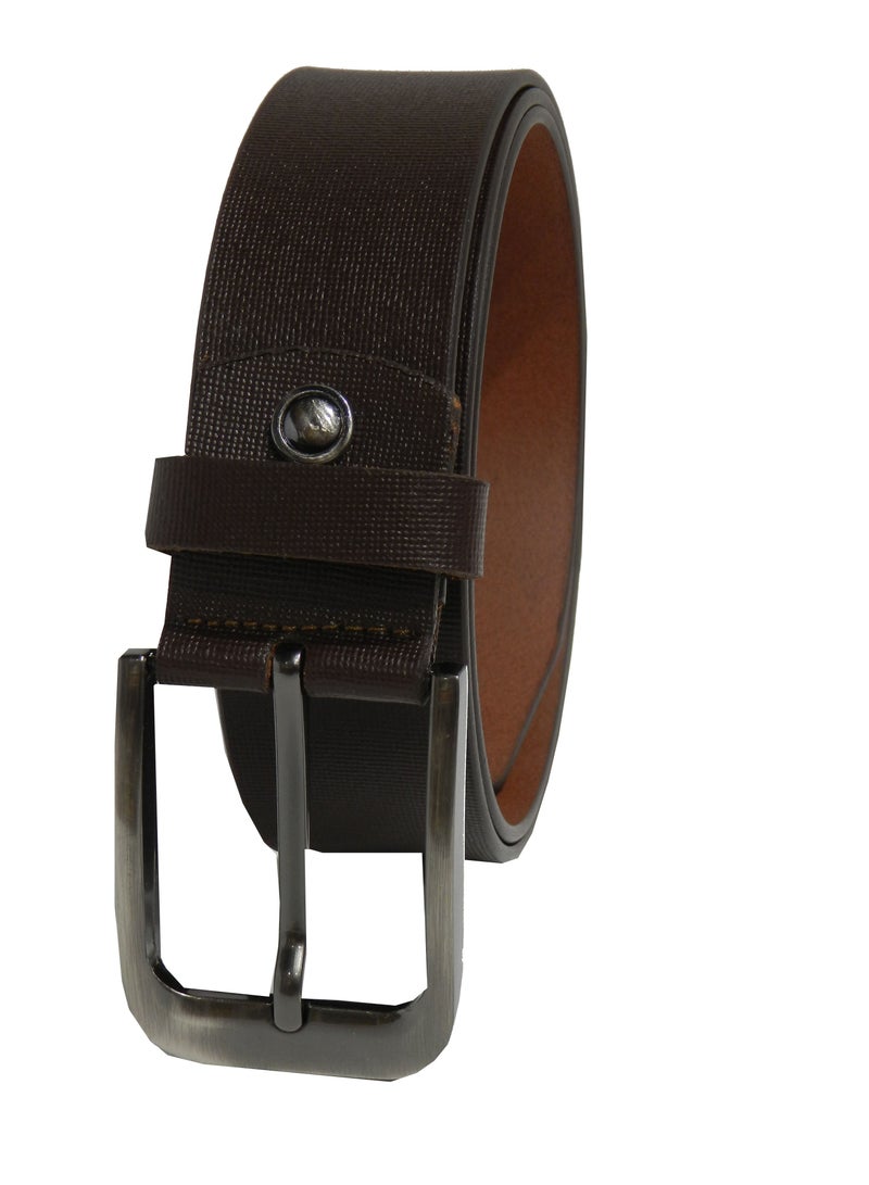GENUINE LEATHER 40MM FORMAL AND CASUAL BROWN BELT FOR MENS