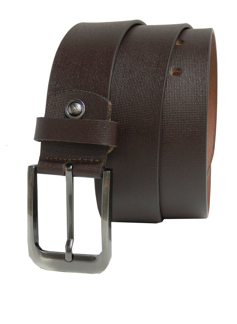 GENUINE LEATHER 40MM FORMAL AND CASUAL BROWN BELT FOR MENS