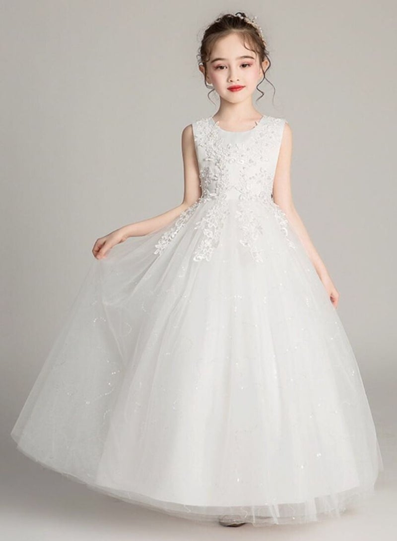 Kids Clothing For Birthday Wedding Party White Color