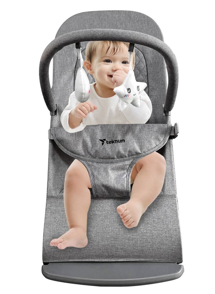 3-Stage Baby Bouncer Recliner Seat - Grey