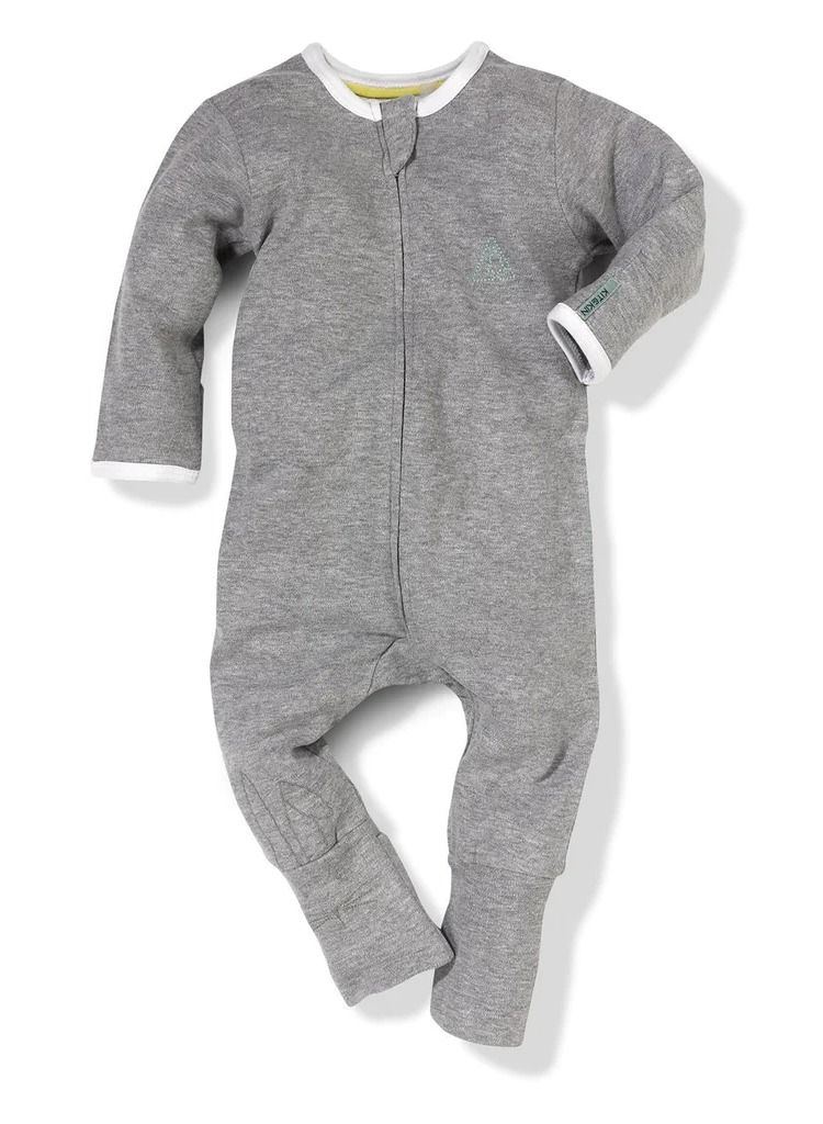Kit & Kin All‑in‑One Baby Onesie – Super Soft 100 % Organic Cotton │ Easy Zip‑Up & Safety Placket │ Fold‑Over Mitts & Feet 0-3 Months