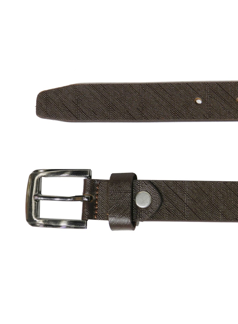 GENUINE LEATHER 25 MM UNISEX  FORMAL  BELT  IN BROWN