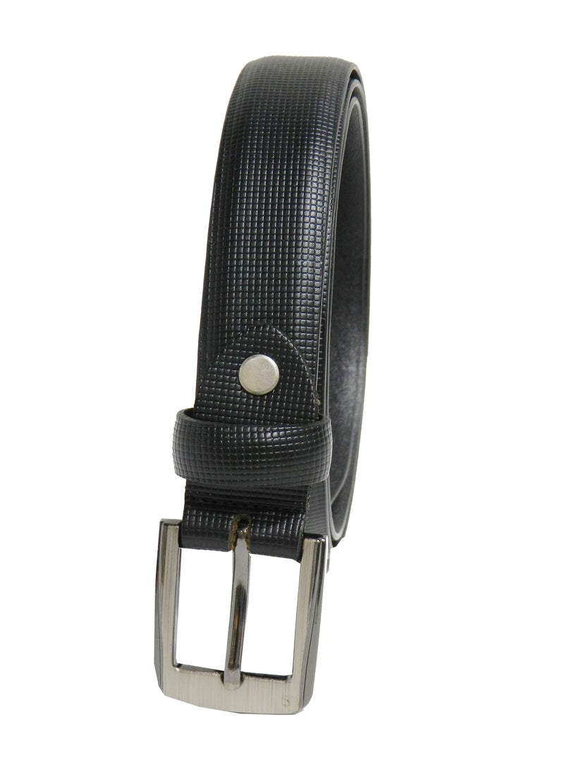 GENUINE LEATHER 25 MM UNISEX  FORMAL  BELT  IN BLACK