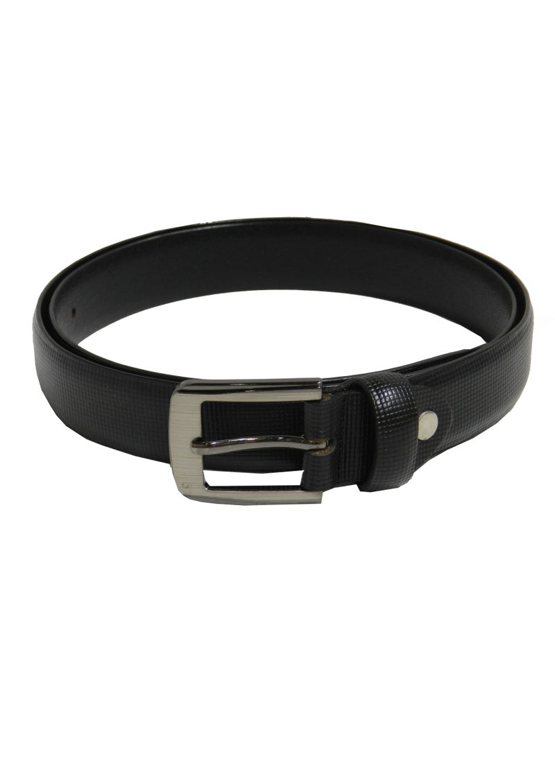 GENUINE LEATHER 25 MM UNISEX  FORMAL  BELT  IN BLACK