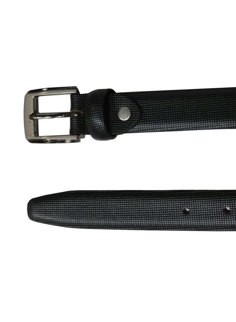 GENUINE LEATHER 25 MM UNISEX  FORMAL  BELT  IN BLACK