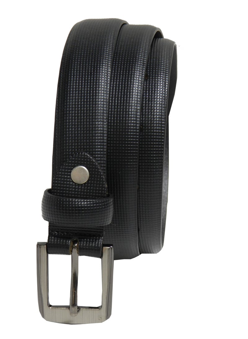 GENUINE LEATHER 25 MM UNISEX  FORMAL  BELT  IN BLACK