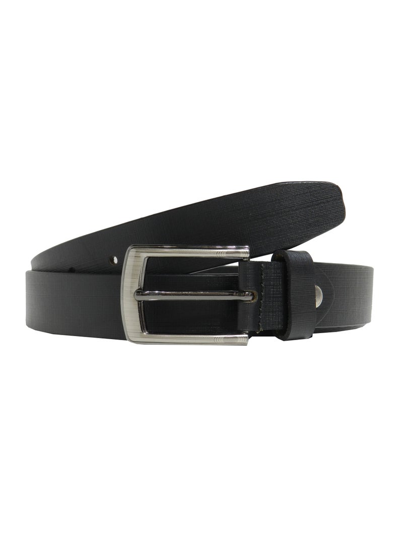 GENUINE LEATHER 30 MM FROMAL BELT FOR UNISEX IN BLACK