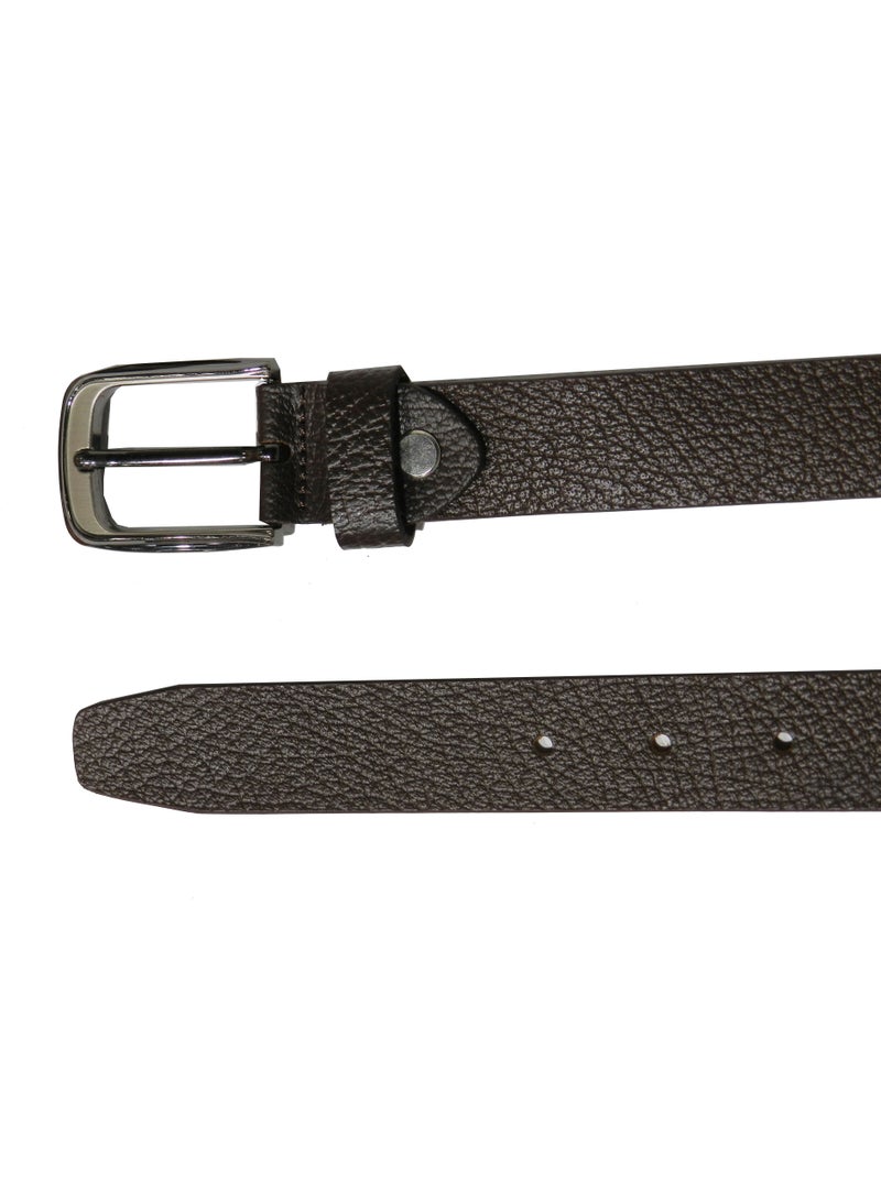 GENUINE LEATHER 30 MM FROMAL BELT FOR UNISEX IN BROWN