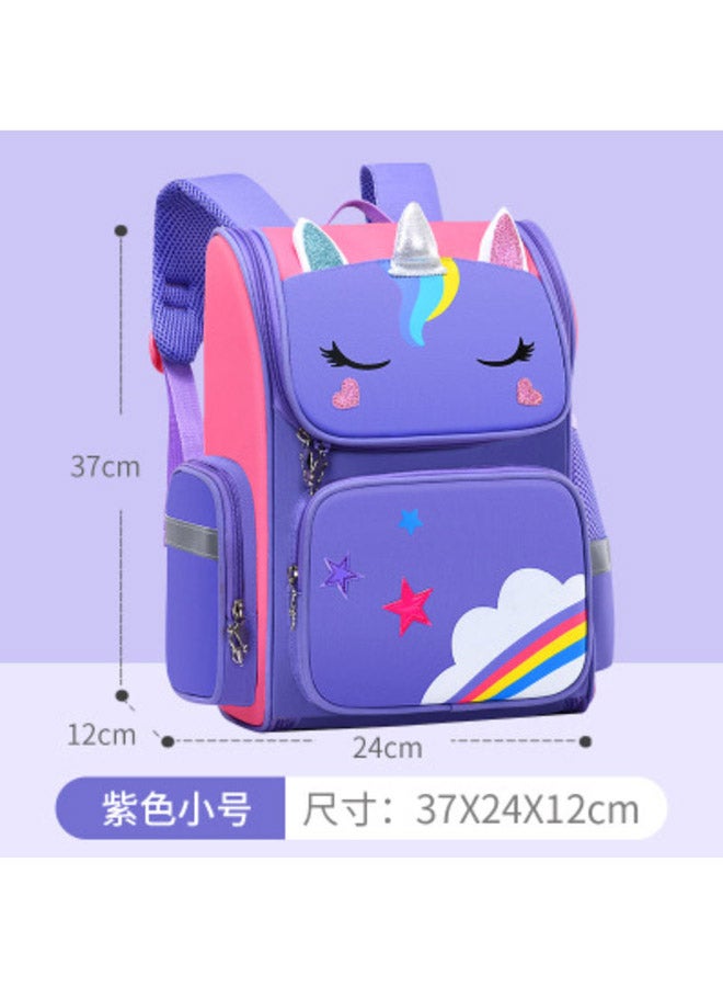 Cartoon Printed Backpack Purple/Pink/White