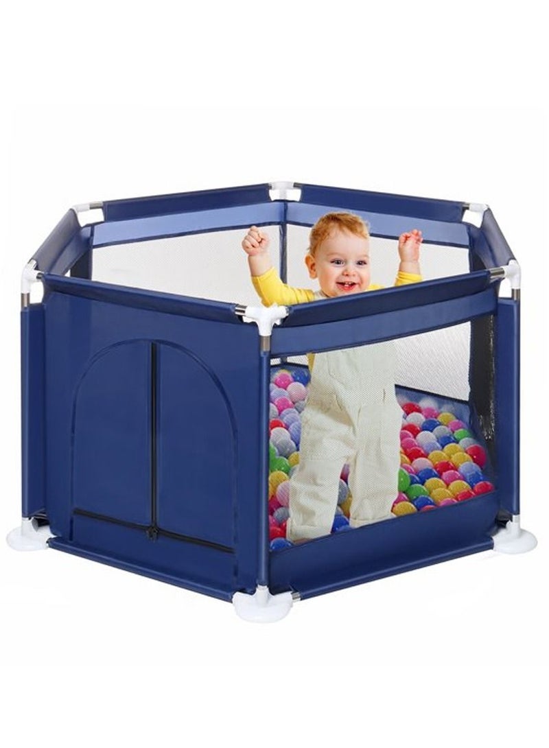 Baby Home Child Safety Fence, Playpens Foldable Baby Playard Palypen Home Child Safety Fence Playground Children Play Fence Washable 6-Panel and Crawling...
